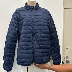 GAP Men's Deep Blue Puffer Jacket